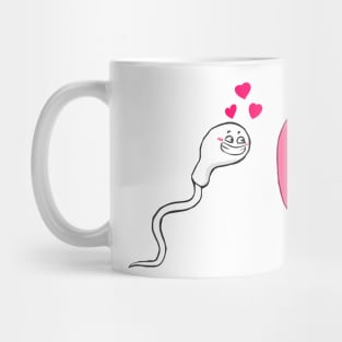 Cute Sperm and Egg Ovum Cute Couple Mug